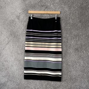 Tommy Hilfiger Sweater Skirt Womens XS Multicolor Striped Pull On Stretch